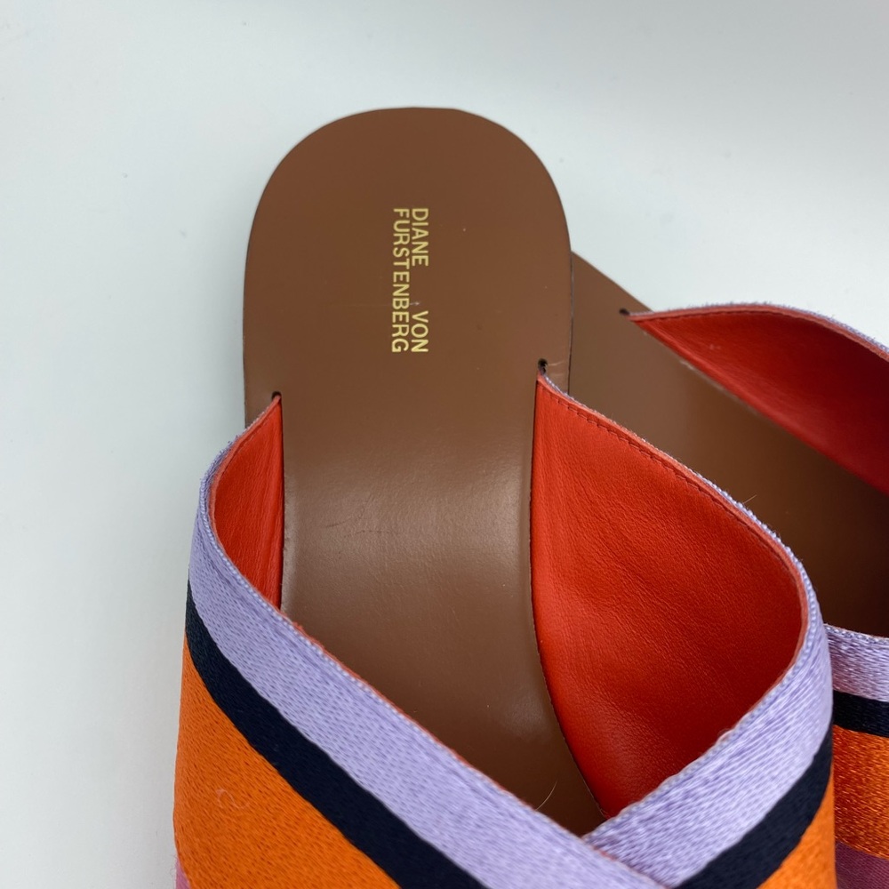 Diane Von Furstenberg Orange and Pink Sandals-New in Box - Picture 5 of 7